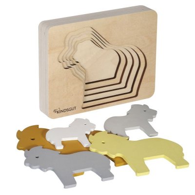 Kindsgut dřevěné puzzle zvířátka - Lev