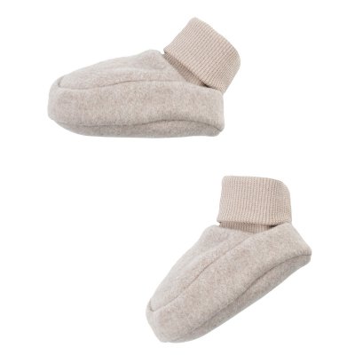 Wooly Organic Fleecové capáčky - Light Taupe, vel. 8