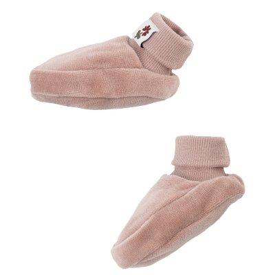 Wooly Organic Velurové capáčky - Rosewood, vel. 8