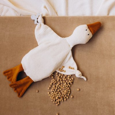Wooly Organic Nahřívací polštářek/Držátko na dudlík - Goose - obrázek