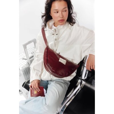 Studio Noos Crossbody ledvinka Leather - Burgundy - obrázek