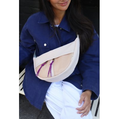 Studio Noos Crossbody ledvinka Patchwork - Oatmeal - obrázek