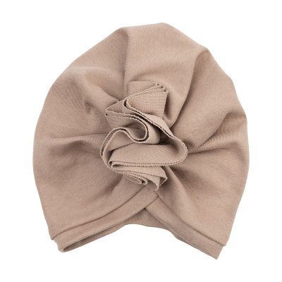Wooly Organic Bavlněný turban - Taupe, vel. 1 - 3 roky