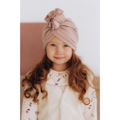 Wooly Organic Bavlněný turban - Rosewood, vel. 1 - 3 roky - obrázek