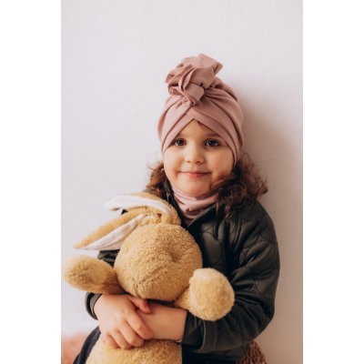 Wooly Organic Bavlněný turban - Rosewood, vel. 1 - 3 roky - obrázek