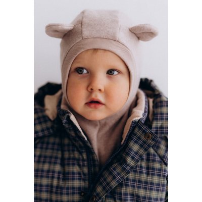 Wooly Organic Fleecová kukla Teddy - Light Taupe, vel. 50/52 - obrázek