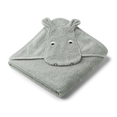 Liewood Albert Kojenecká osuška s kapucí - Hippo Dove Blue - obrázek
