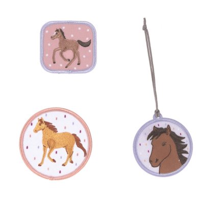 Lässig School Patches Sada přívěsku a dvou nášivek - Horse - obrázek