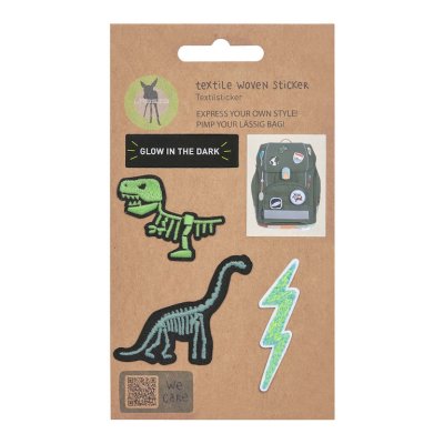Lässig Textile Woven Sticker Stick on Textilní samolepky - Dino