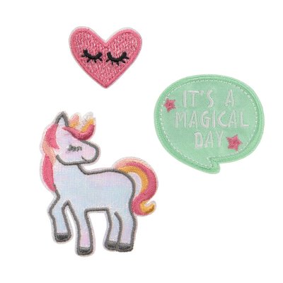 Lässig Textile Woven Sticker Stick on Textilní samolepky - Unicorn - obrázek