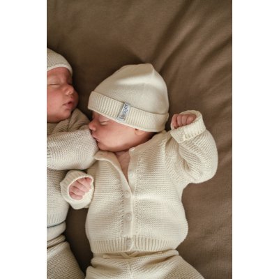 Lodger Čepička Merino - Cream, 0 - 6 měsíců - obrázek