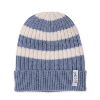 Lodger Čepice Stripe Merino - Stone, 3 - 6 měsíců