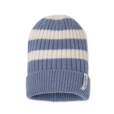 Lodger Čepice Stripe Merino - Stone, 6 - 12 měsíců - obrázek
