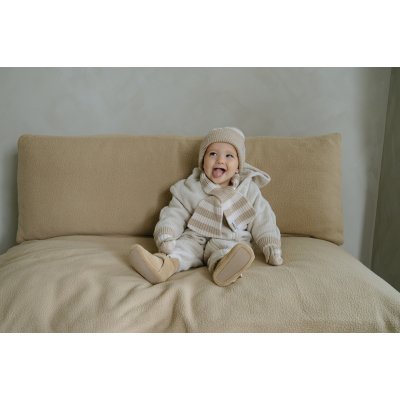 Lodger Šála Stripe Merino - Beige - obrázek