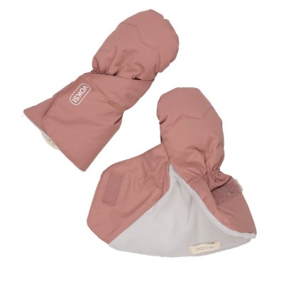 Voksi Rukavice - Blush Pink/Light Grey, vel. 0 - 12 m - obrázek