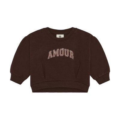 En Fant Bavlněný svetřík Amour - Deep Mahogany, vel. 74