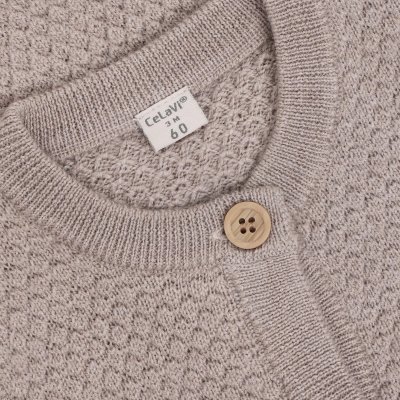 CeLaVi Pletený overal - Mocha Merinque Melange, vel. 50 - obrázek