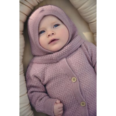 CeLaVi Pletená kukla - Lilas Melange, vel. 52 - obrázek
