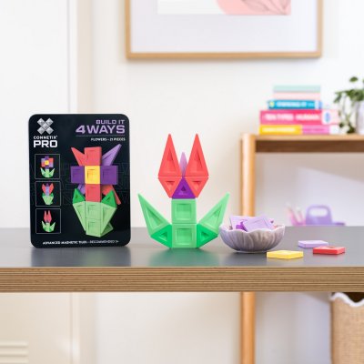 Connetix Magnetická stavebnice - Pro Build It 4 Ways Flowers Set, 21 ks - obrázek
