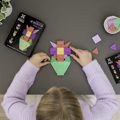 Connetix Magnetická stavebnice - Pro Build It 4 Ways Flowers Set, 21 ks - obrázek