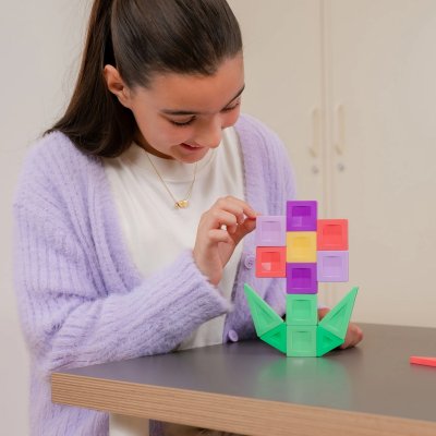 Connetix Magnetická stavebnice - Pro Build It 4 Ways Flowers Set, 21 ks - obrázek