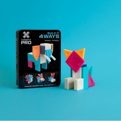 Connetix Magnetická stavebnice - Pro Build It 4 Ways Animals Set, 30 ks - obrázek