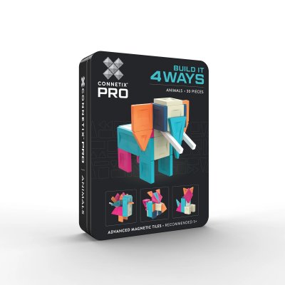 Connetix Magnetická stavebnice - Pro Build It 4 Ways Animals Set, 30 ks