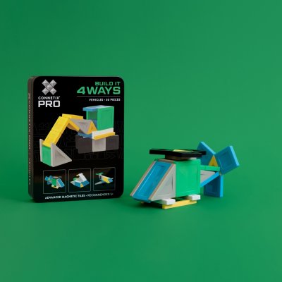 Connetix Magnetická stavebnice - Pro Build It 4 Ways Vehicles Set, 30 ks - obrázek