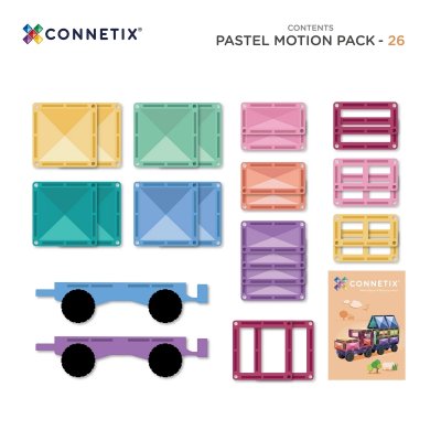 Connetix Magnetická stavebnice - Pastel Motion Pack, 26 ks - obrázek