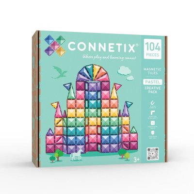 Connetix Magnetická stavebnice - Pastel Creative Pack, 104 ks