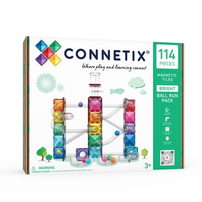 Connetix Magnetická kuličková dráha - Bright Ball Run Pack, 114 ks