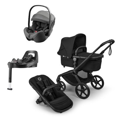Bugaboo Fox5 Renew Kočárek Trojkombinace - Black/Heritage Black/Mineral Grey