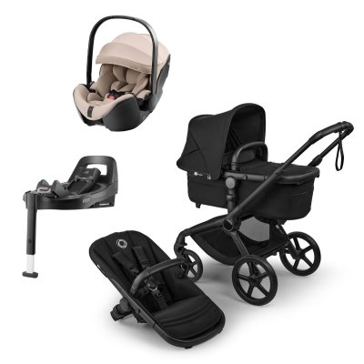 Bugaboo Fox5 Renew Kočárek Trojkombinace - Black/Heritage Black/Teak