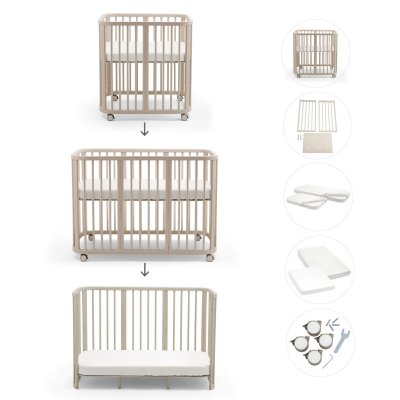 Stokke Nighti™ Rostoucí postýlka 3v1 s příslušentvím - Vanilla White