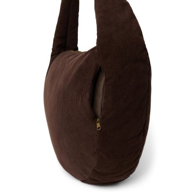 Studio Noos Crossbody taška Puffy Rib - Dark Brown - obrázek