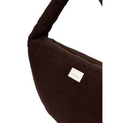 Studio Noos Crossbody taška Puffy Rib - Dark Brown - obrázek
