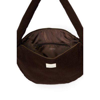 Studio Noos Crossbody taška Puffy Rib - Dark Brown - obrázek