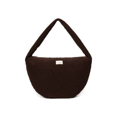 Studio Noos Crossbody taška Puffy Rib - Dark Brown
