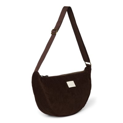 Studio Noos Crossbody ledvinka Puffy Rib - Dark Brown - obrázek