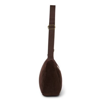 Studio Noos Crossbody ledvinka Puffy Rib - Dark Brown - obrázek