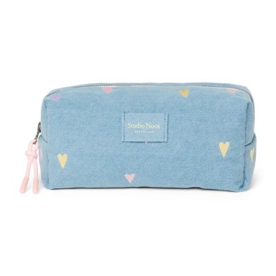 Studio Noos Pouzdro Denim - Light Blue Hearts