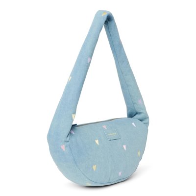 Studio Noos Crossbody taška Mini Denim - Light Blue Hearts - obrázek
