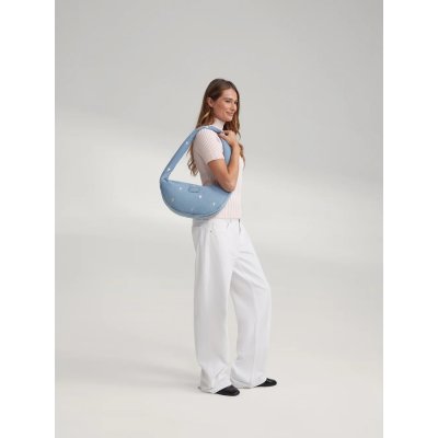 Studio Noos Crossbody taška Mini Denim - Light Blue Hearts - obrázek
