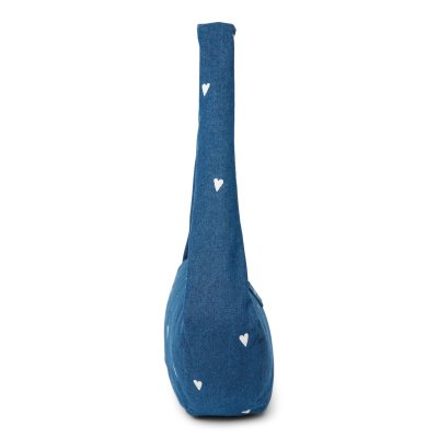 Studio Noos Crossbody taška Mini Denim - Dark Blue White Hearts - obrázek