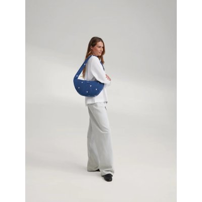Studio Noos Crossbody taška Mini Denim - Dark Blue White Hearts - obrázek
