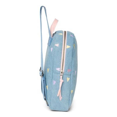 Studio Noos Dětský batůžek Mini Denim - Light Blue Hearts - obrázek