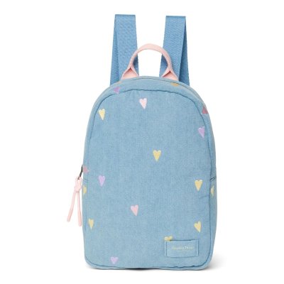 Studio Noos Dětský batůžek Mini Denim - Light Blue Hearts