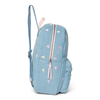 Studio Noos Dětský batoh Midi Denim - Light Blue Hearts - obrázek