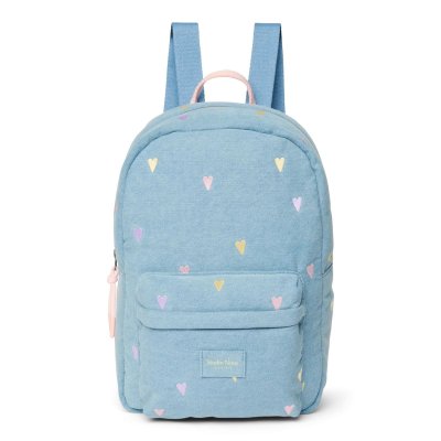 Studio Noos Dětský batoh Midi Denim - Light Blue Hearts