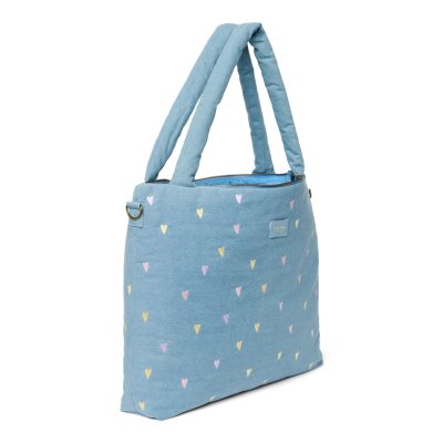 Studio Noos Přebalovací taška Denim - Light Blue Hearts - obrázek